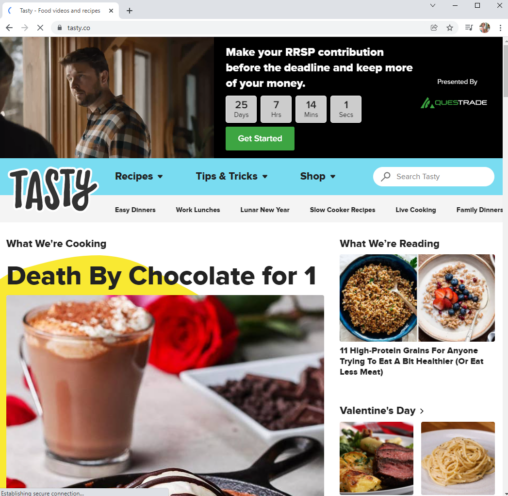 Tasty Home Page