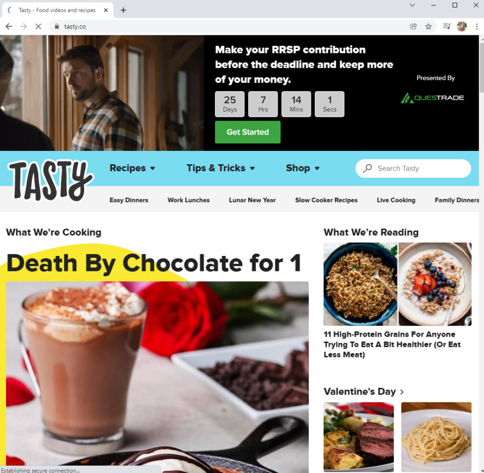 Tasty Home Page